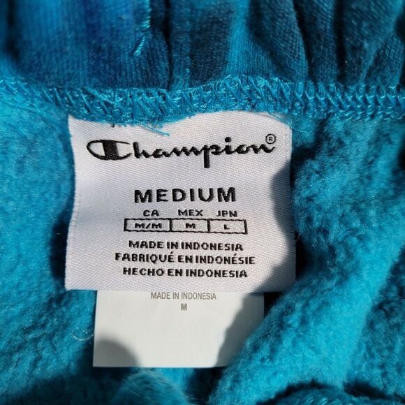 Champion Blue Tie-dyed Pull On Sweatpants, Size Medium - Picture 3 of 13